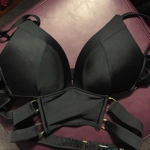 strappy sexy black bikini top